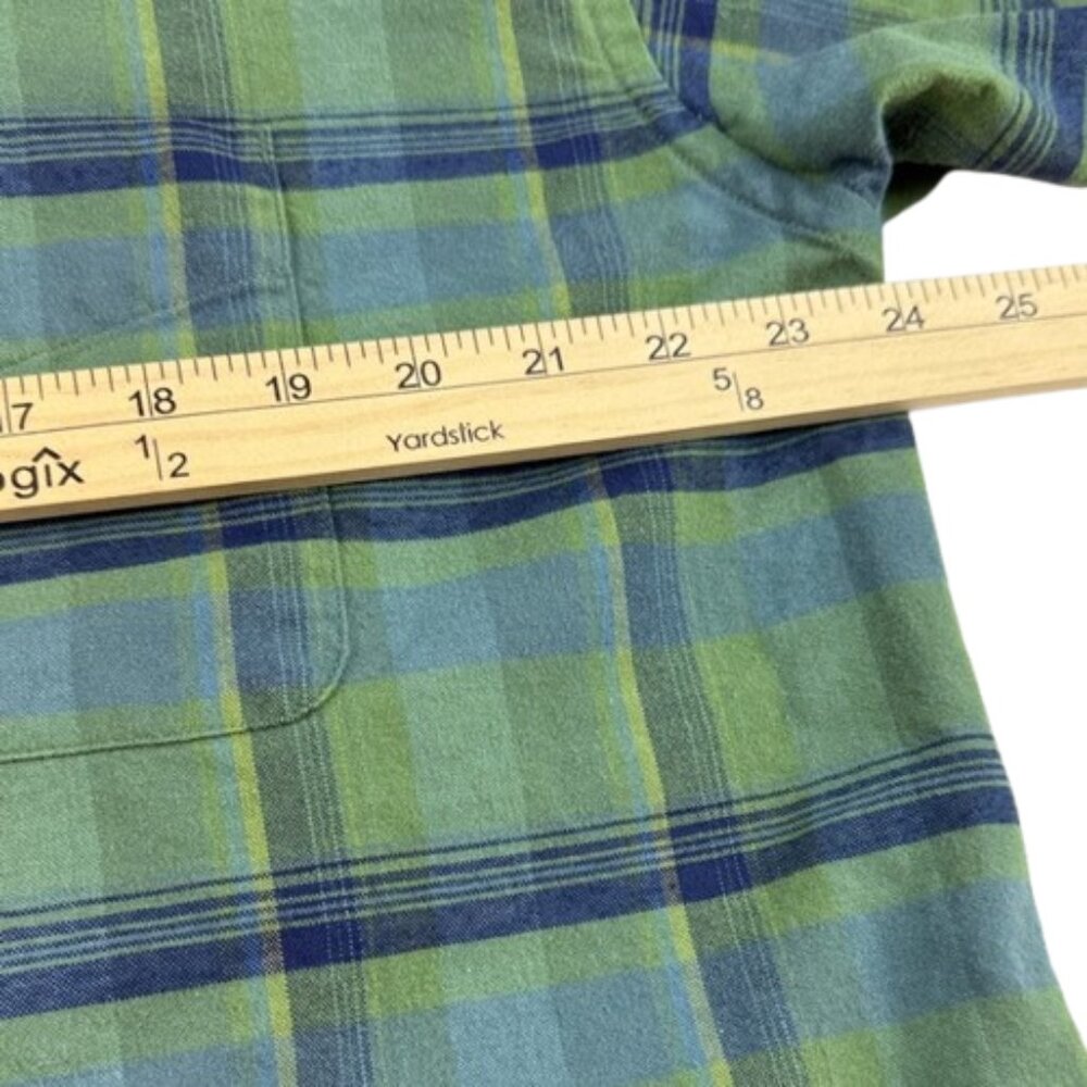 Horny Toad Green & Blue Plaid Button Down Shirt – Size L - Picture 7 of 8